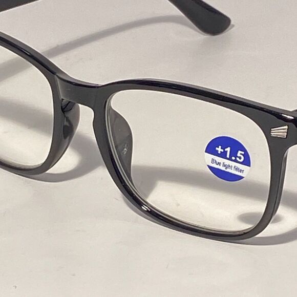 1505 Colette 1.5 Black Reading Glasses Soft Butterfly Readers NWT - Picture 8 of 9